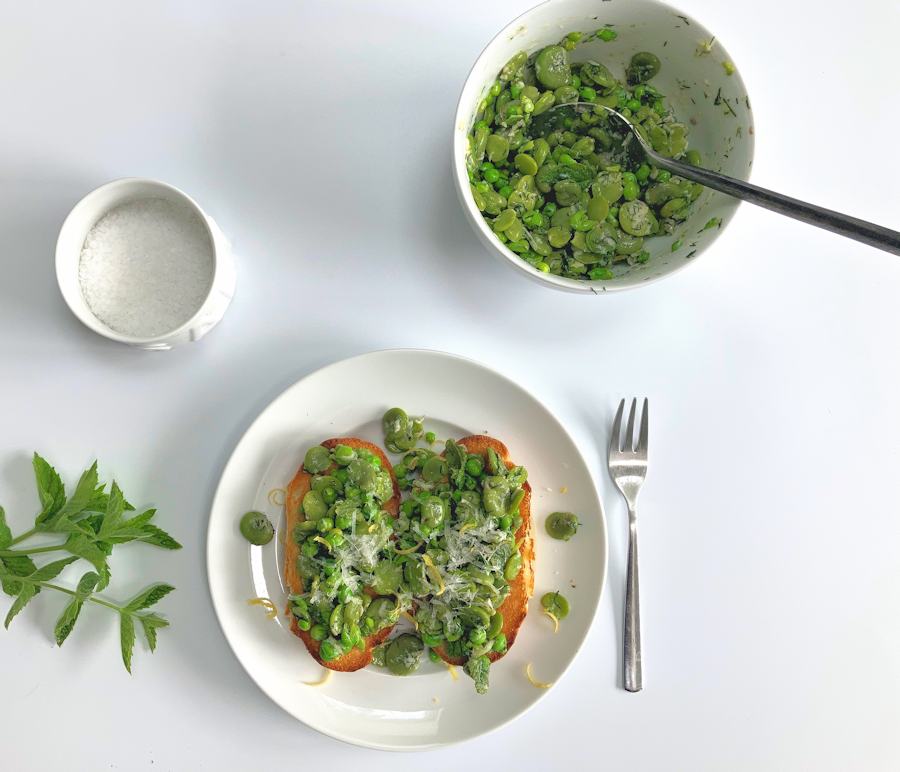 Broad Bean Bruschetta Recipe Cuisine Fiend